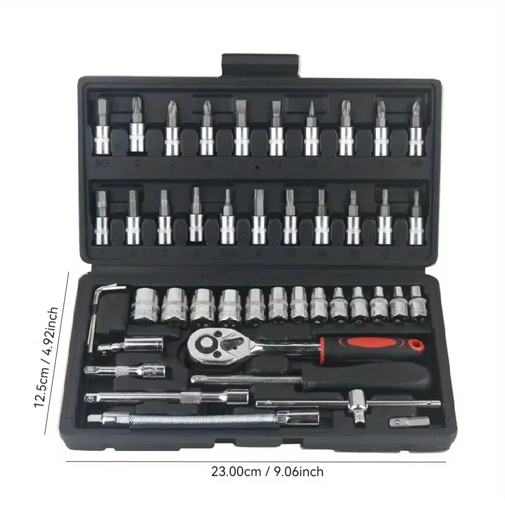 46-Piece Car Repair Tool Kit